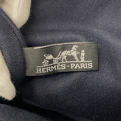 Hermes Handbag Deauville PM Canvas Navy Silver — view 5
