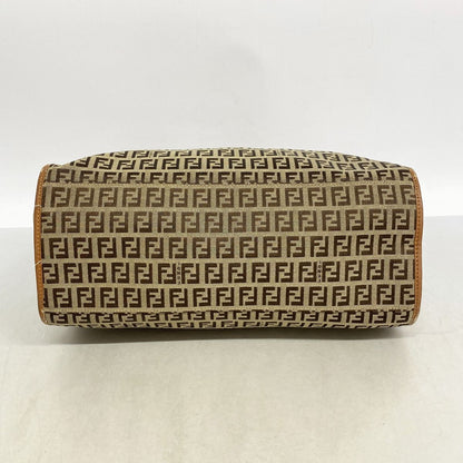 Fendi Tote Bag Zucchino Nylon Canvas Brown Gold — view 3