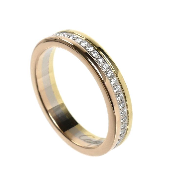 Cartier 18k Yellow Gold Vendome Louis Ring Diamond — view 2