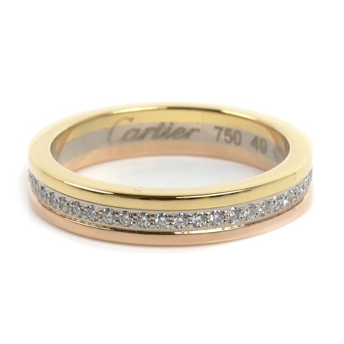 Cartier 18k Yellow Gold Vendome Louis Ring Diamond — view 3