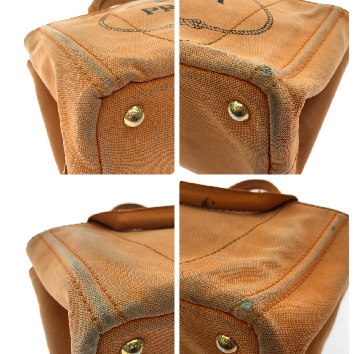 Prada Tote Bag Canapa Mini Orange — view 7