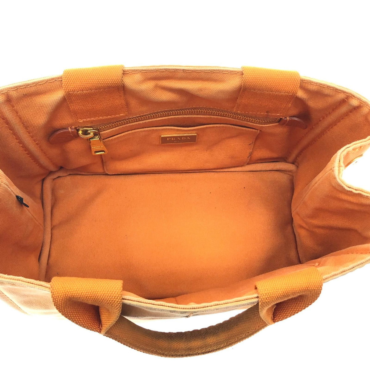 Prada Tote Bag Canapa Mini Orange — view 4