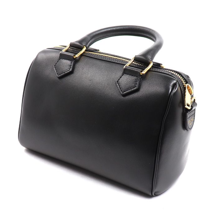 Celine Cuir Triomphe Small Boston 2-Way Shoulder Bag Black — view 2