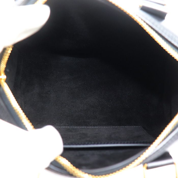 Celine Cuir Triomphe Small Boston 2-Way Shoulder Bag Black — view 3