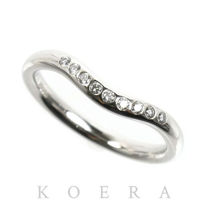 Tiffany & Co Platinum Curved Band Diamond Ring