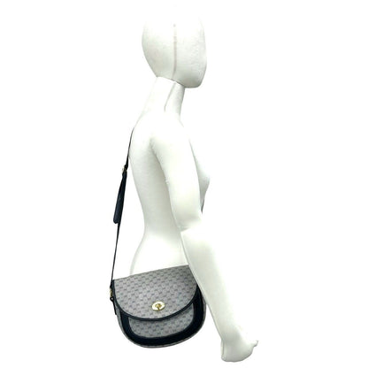 Gucci Vintage Micro GG Pattern Leather Shoulder Bag Pochette Navy — view 2