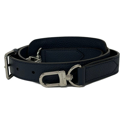 Louis Vuitton Shoulder Strap Navy Silver Leather