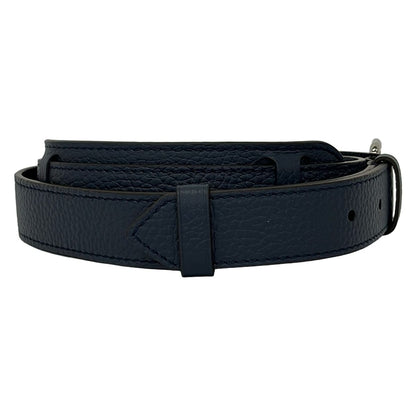 Louis Vuitton Shoulder Strap Navy Silver Leather — view 2