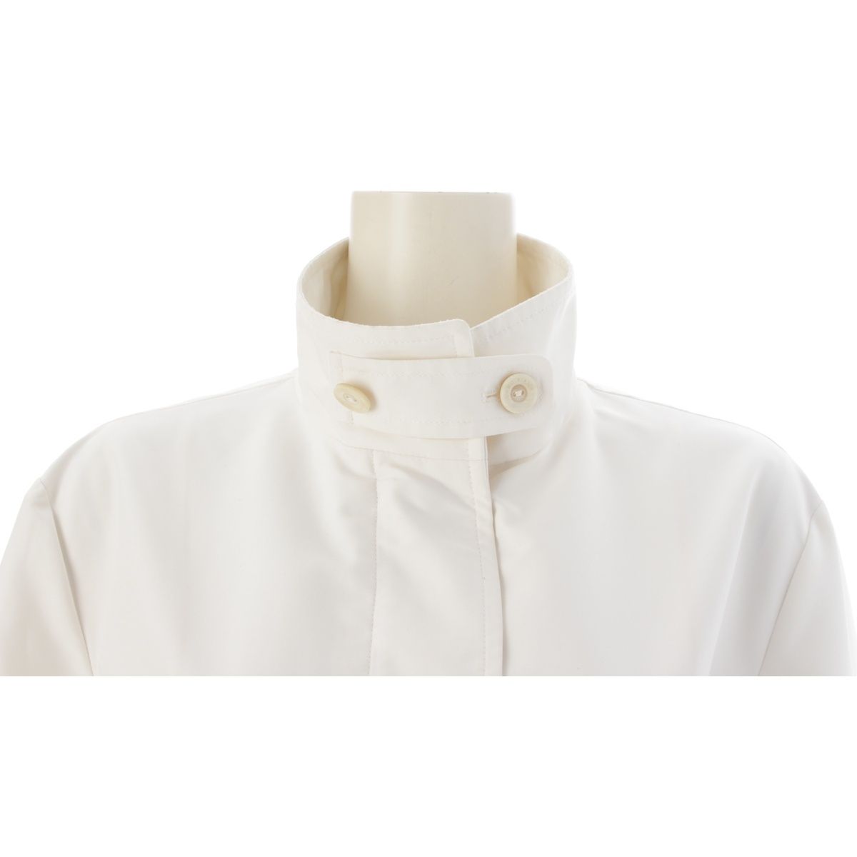 Loro Piana Polyester Stand Collar Zip Up Jacket White 44 — view 5