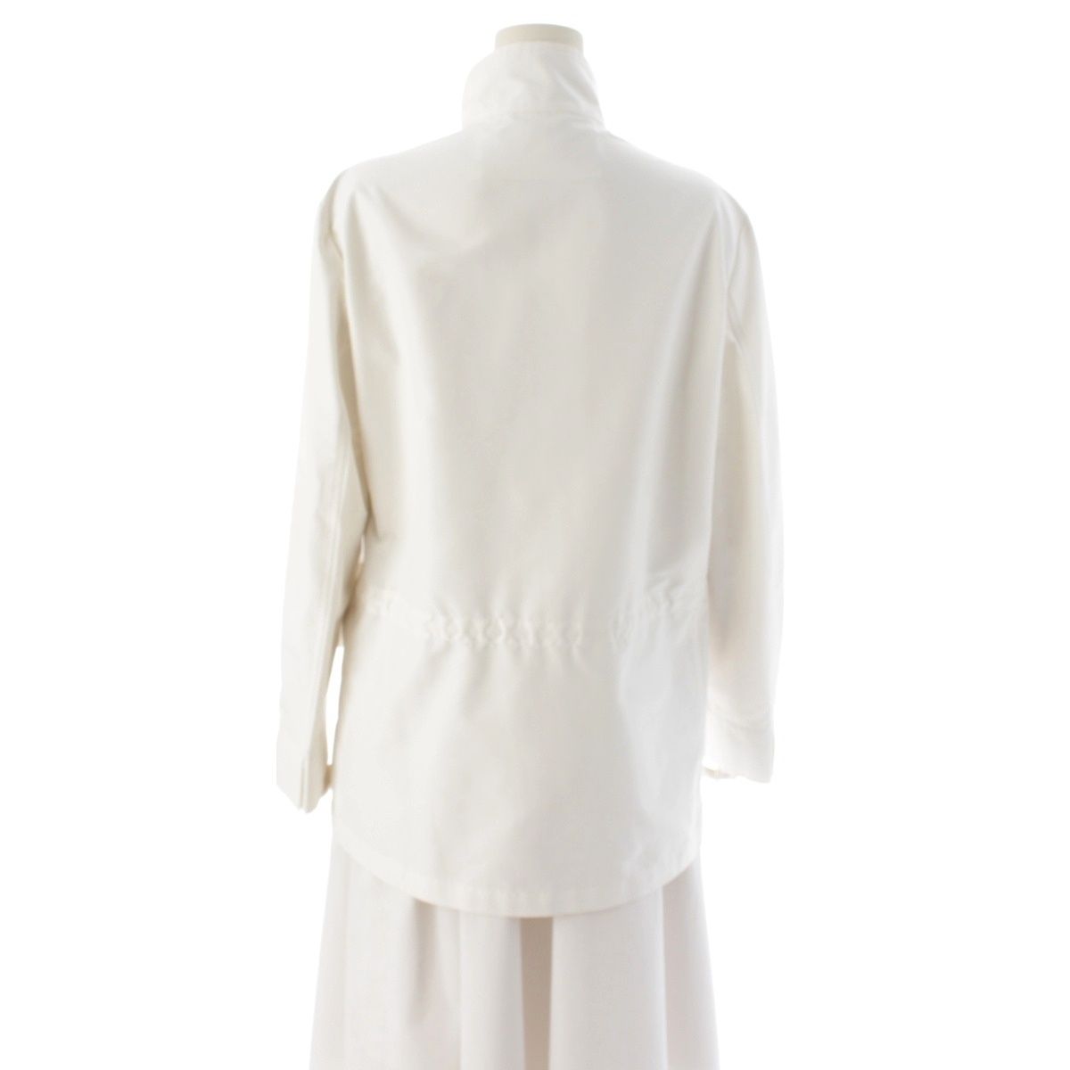 Loro Piana Polyester Stand Collar Zip Up Jacket White 44 — view 4
