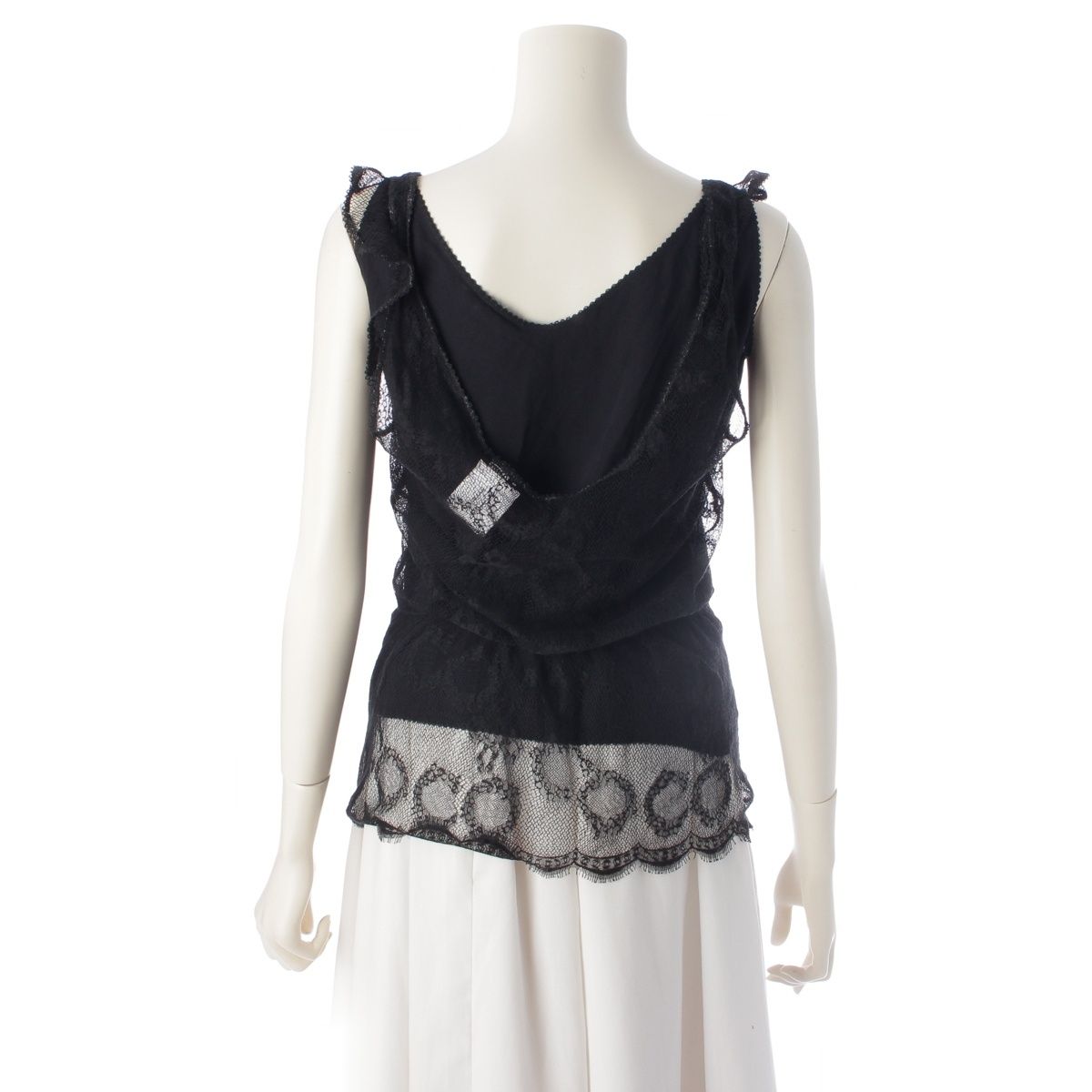 Chanel 05P Lace Coco Camisole Top Black 40 — view 4