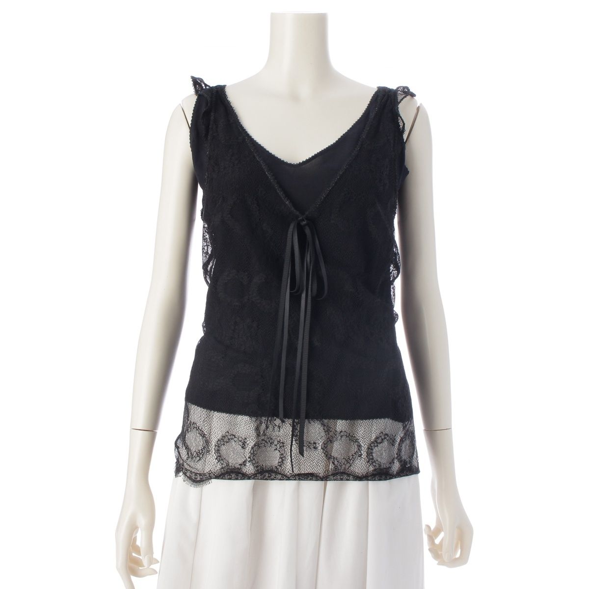 Chanel 05P Lace Coco Camisole Top Black 40
