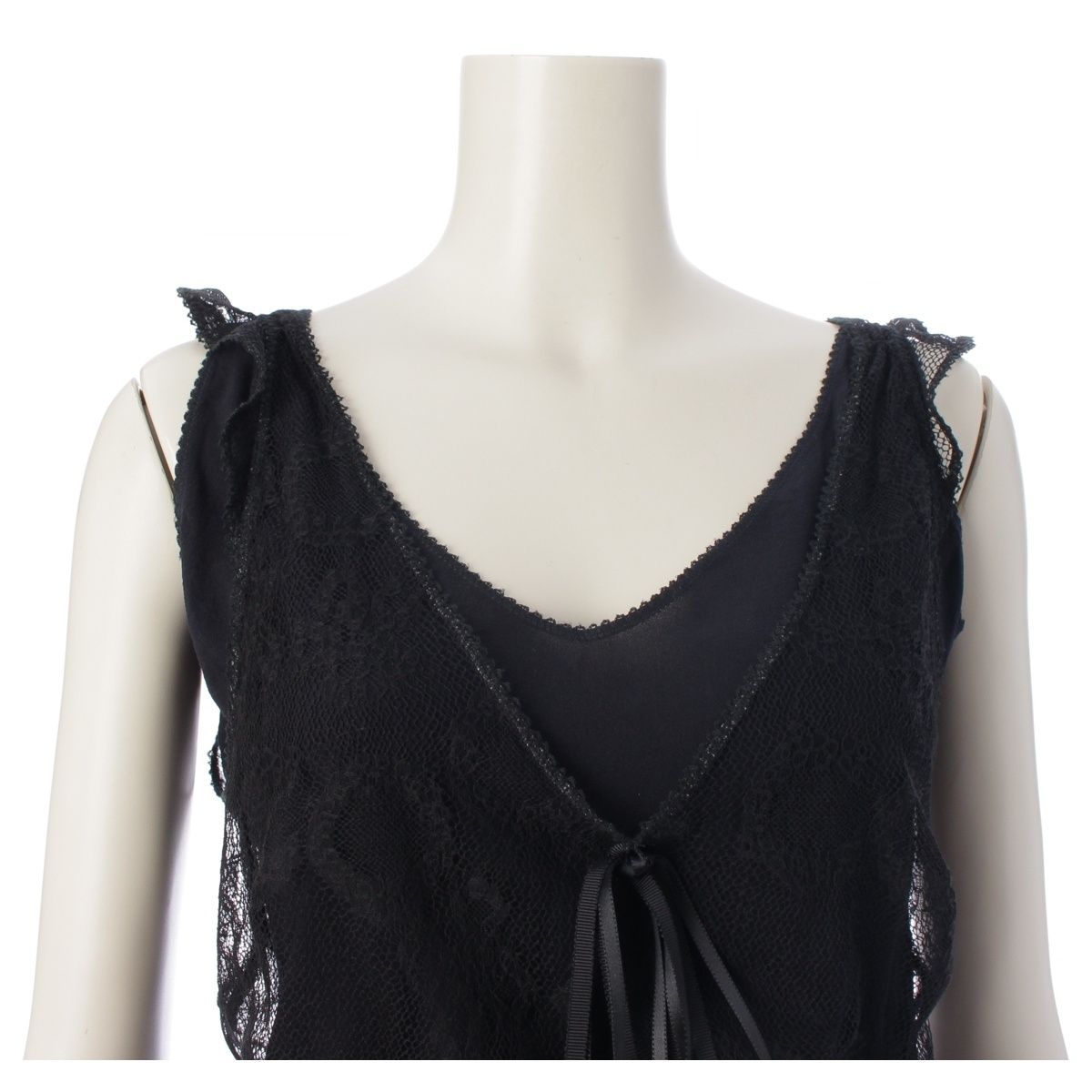 Chanel 05P Lace Coco Camisole Top Black 40 — view 5