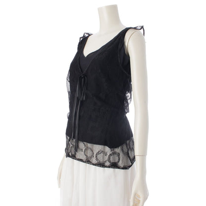 Chanel 05P Lace Coco Camisole Top Black 40 — view 2