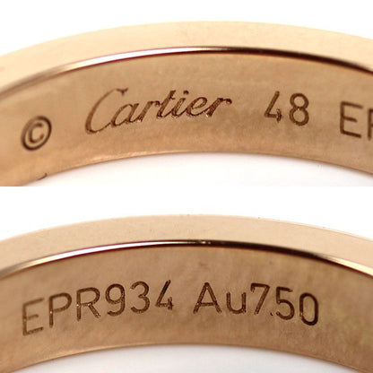 Cartier 18k Pink Gold Engraved Diamond Ring — view 5