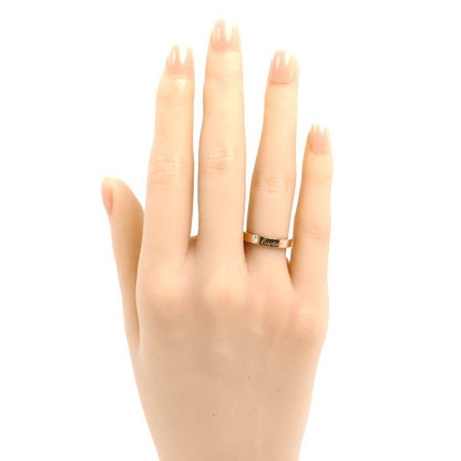 Cartier 18k Pink Gold Engraved Diamond Ring — view 7