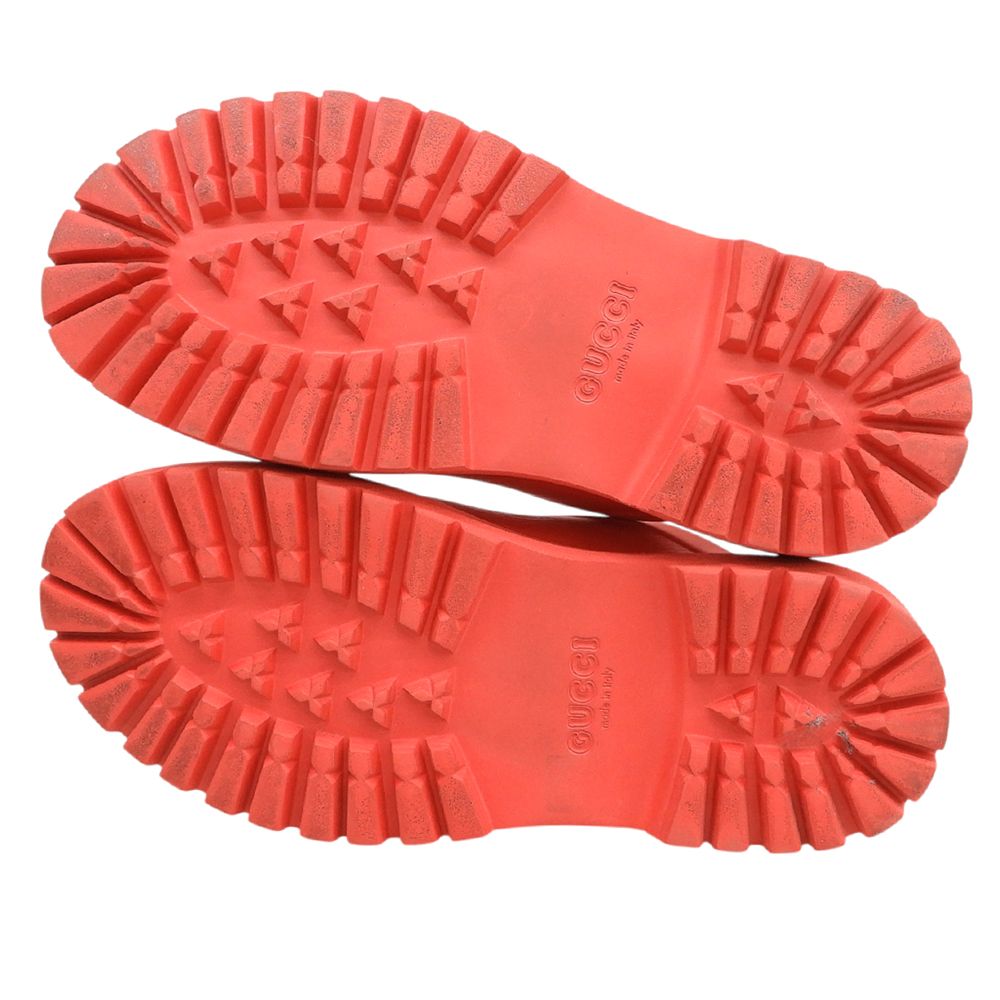Gucci Cutout GG Rubber Slip-on Sandals Shoes Red 10 — view 2