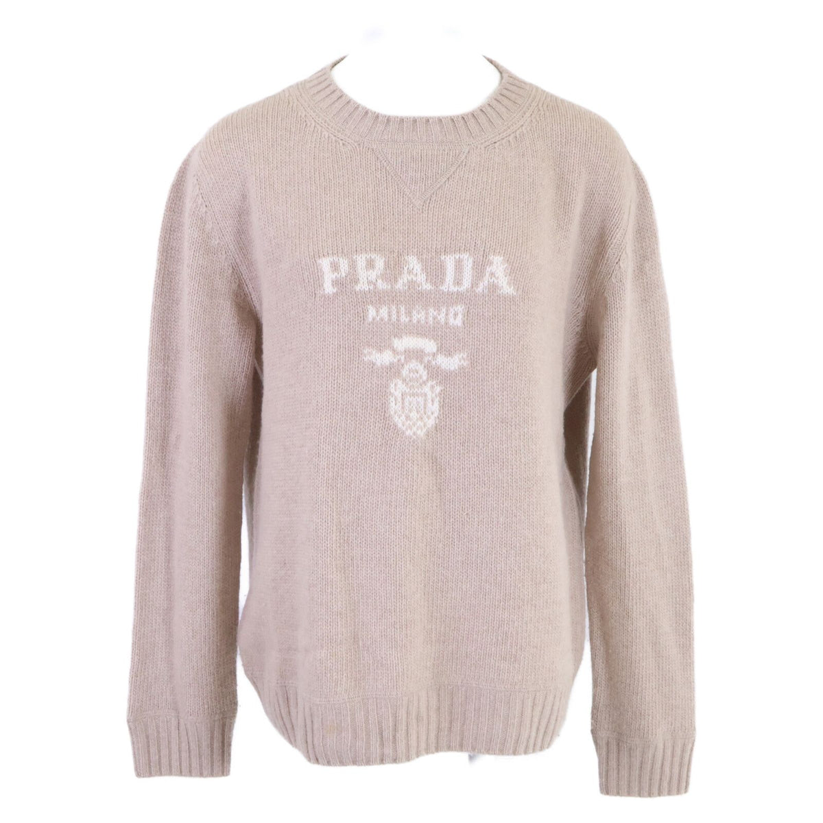 Prada Wool Cashmere Crew Neck Knit Sweater 40