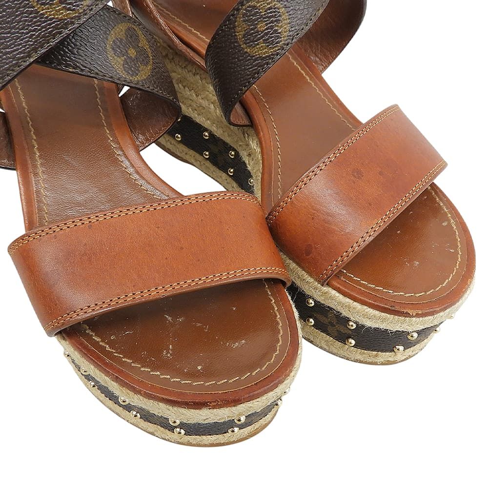 Louis Vuitton Boundary Line Sandals Shoes Brown — view 3