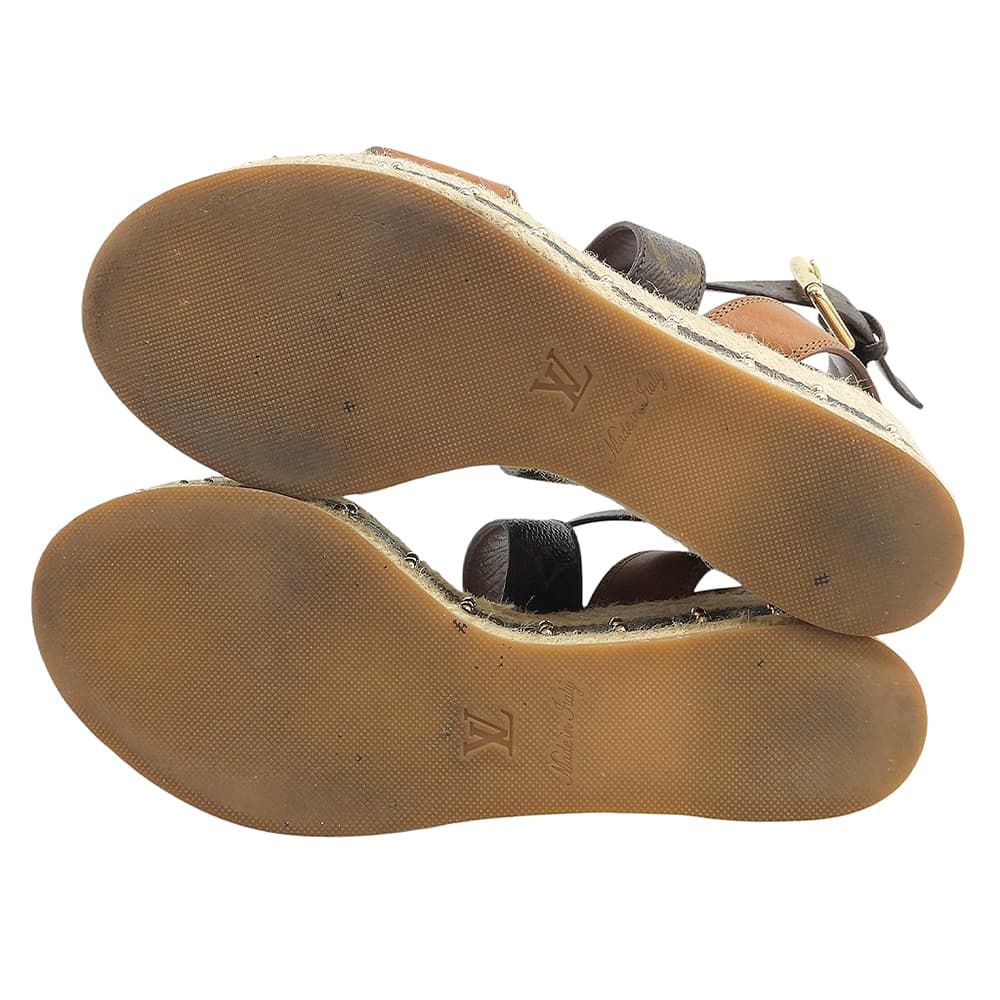 Louis Vuitton Boundary Line Sandals Shoes Brown — view 2