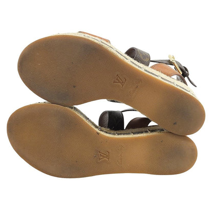 Louis Vuitton Boundary Line Sandals Shoes Brown — view 2