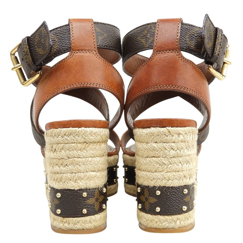 Louis Vuitton Boundary Line Sandals Shoes Brown — view 5