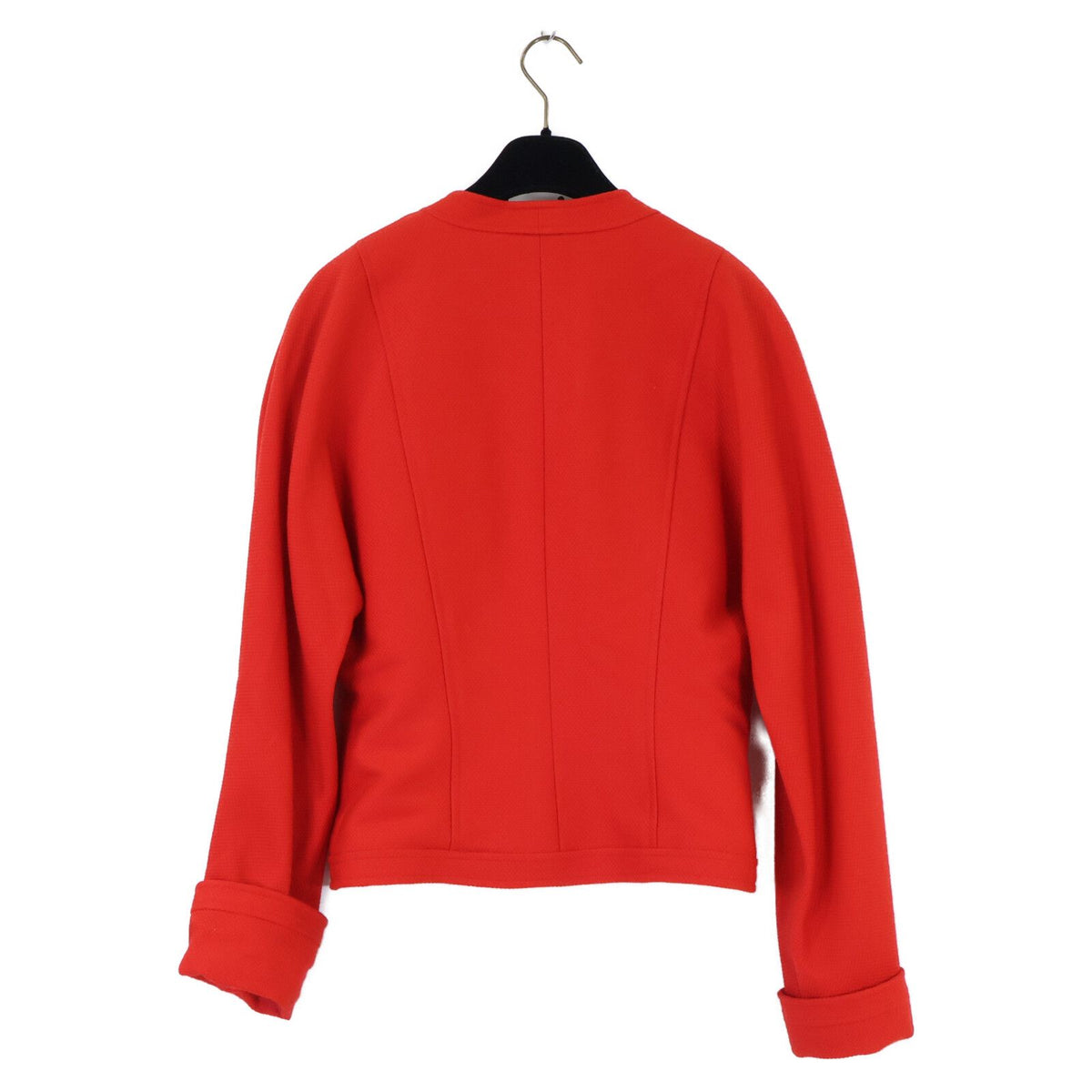 Chanel Wool Mademoiselle Button Collarless Jacket Skirt Set 36 — view 3