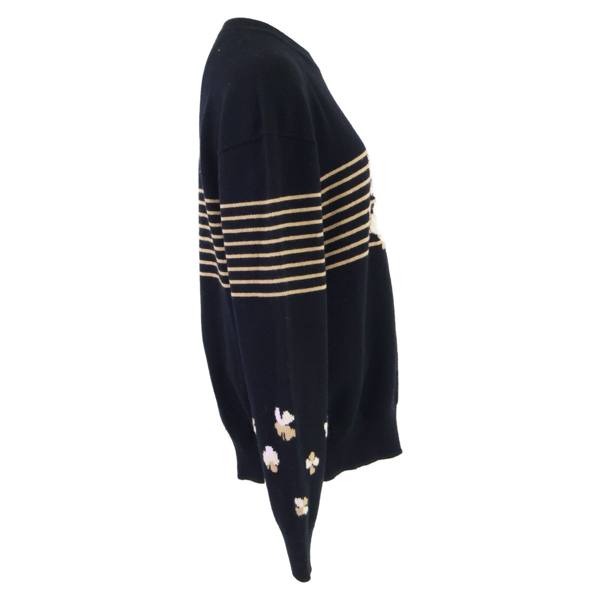 Chanel 24P Cashmere CC Logo Clover Crew Neck Knit Sweater 40 — view 4