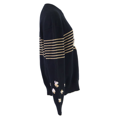 Chanel 24P Cashmere CC Logo Clover Crew Neck Knit Sweater 40 — view 4