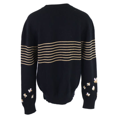 Chanel 24P Cashmere CC Logo Clover Crew Neck Knit Sweater 40 — view 2