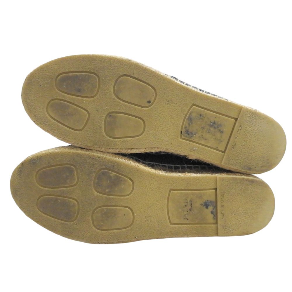 Prada Denim Logo Espadrilles Slip-on Shoes Blue — view 2