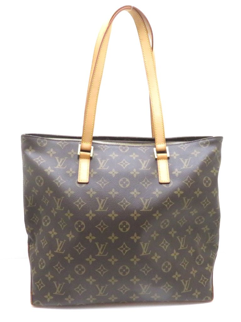 Louis Vuitton Cabas Mezzo Monogram Tote Bag Canvas Brown — view 3