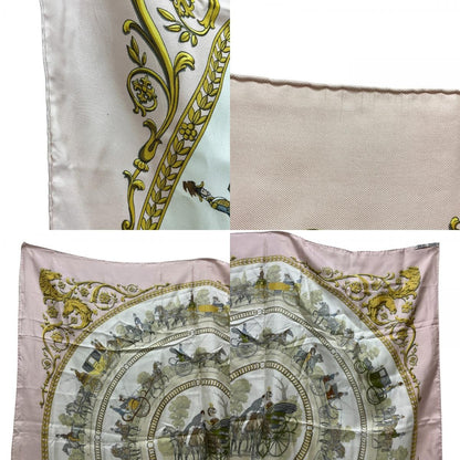 Hermes Scarf Carre 90 Walking Path to Long Chien Silk Pink — view 8