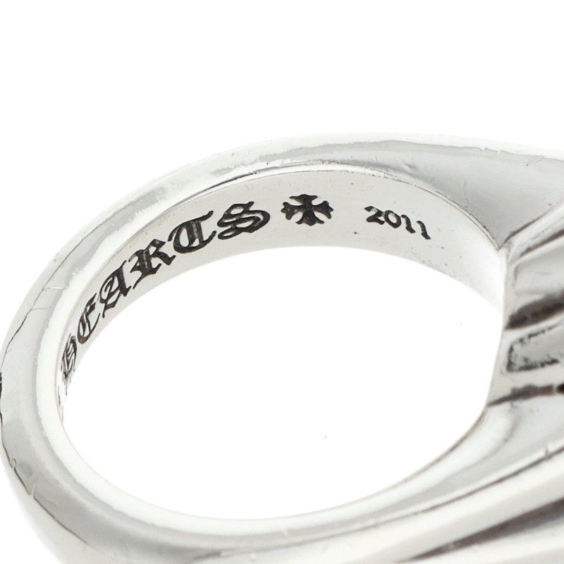 Chrome Hearts Cutout CH Plus Small Silver Ring — view 4