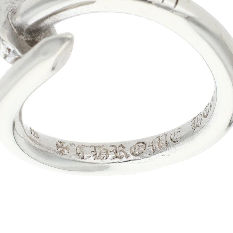 Chrome Hearts Nail Crsball Cross Ball Silver Ring — view 3