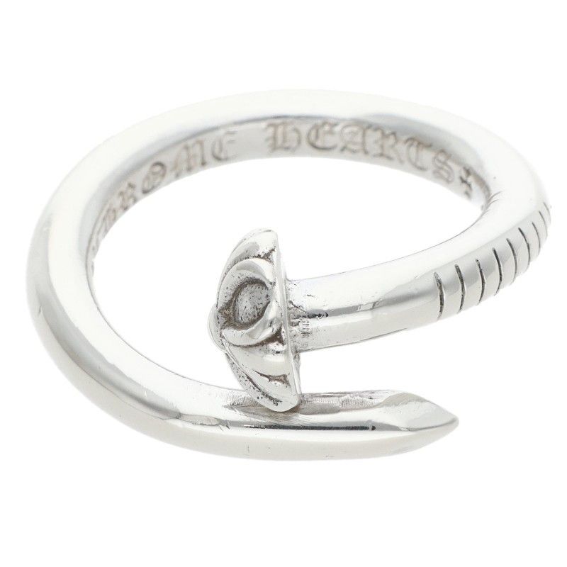 Chrome Hearts Nail Crsball Cross Ball Silver Ring