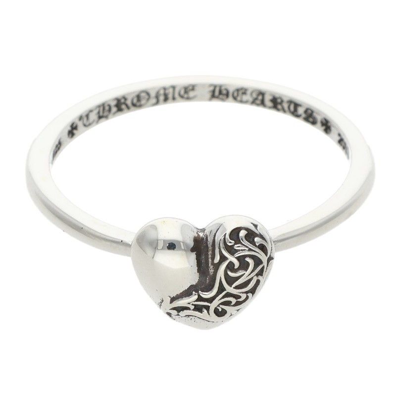 Chrome Hearts Bubblgm Heart Bubblegum Silver Ring