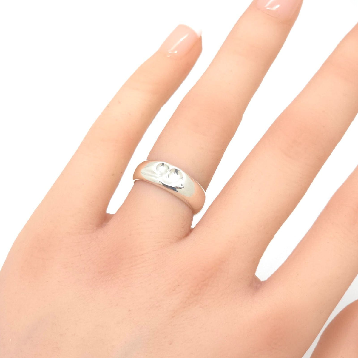 Tiffany & Co Elsa Peretti Curved Heart Ring Sterling Silver — view 2