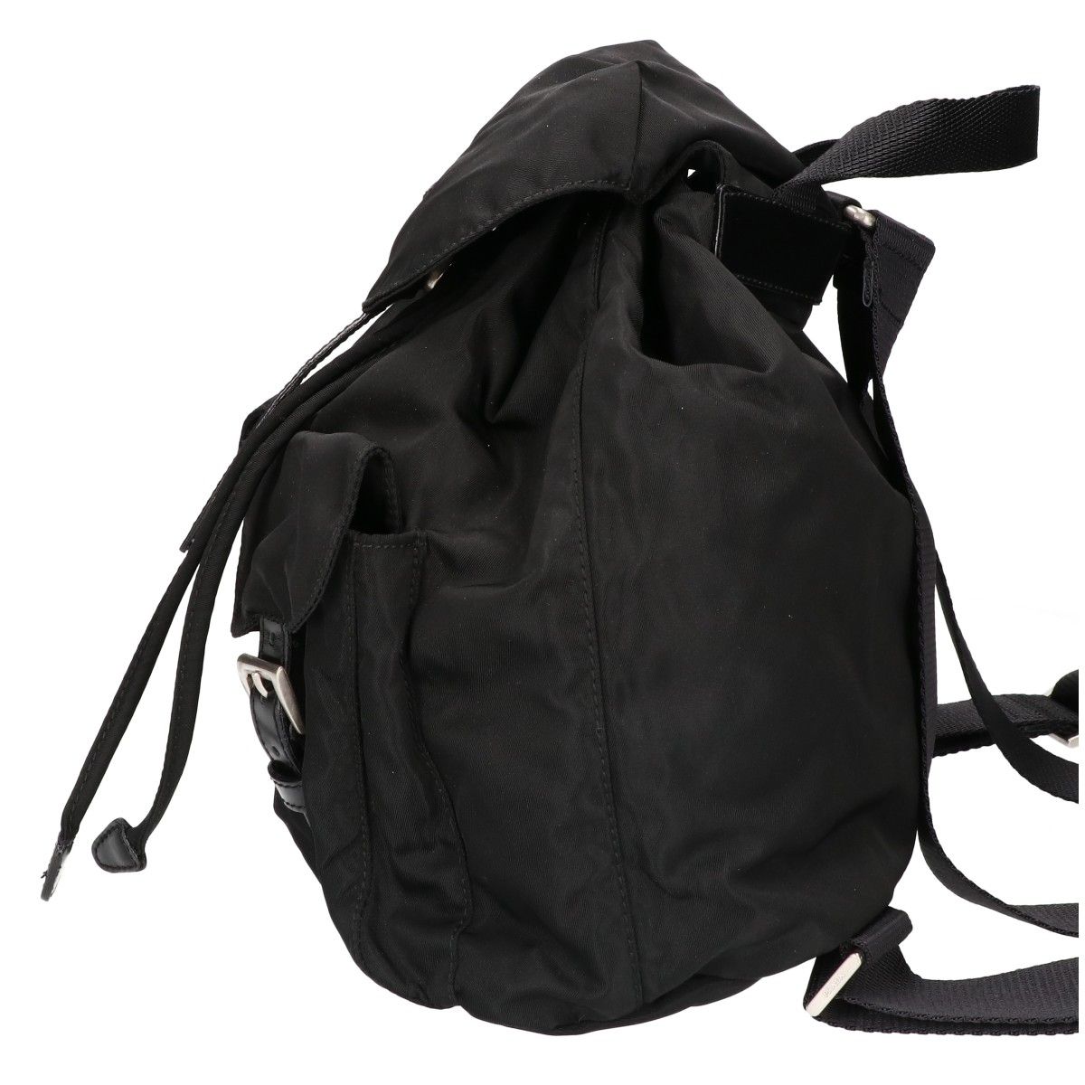 Prada Nylon Triangle Logo Mini Backpack — view 2