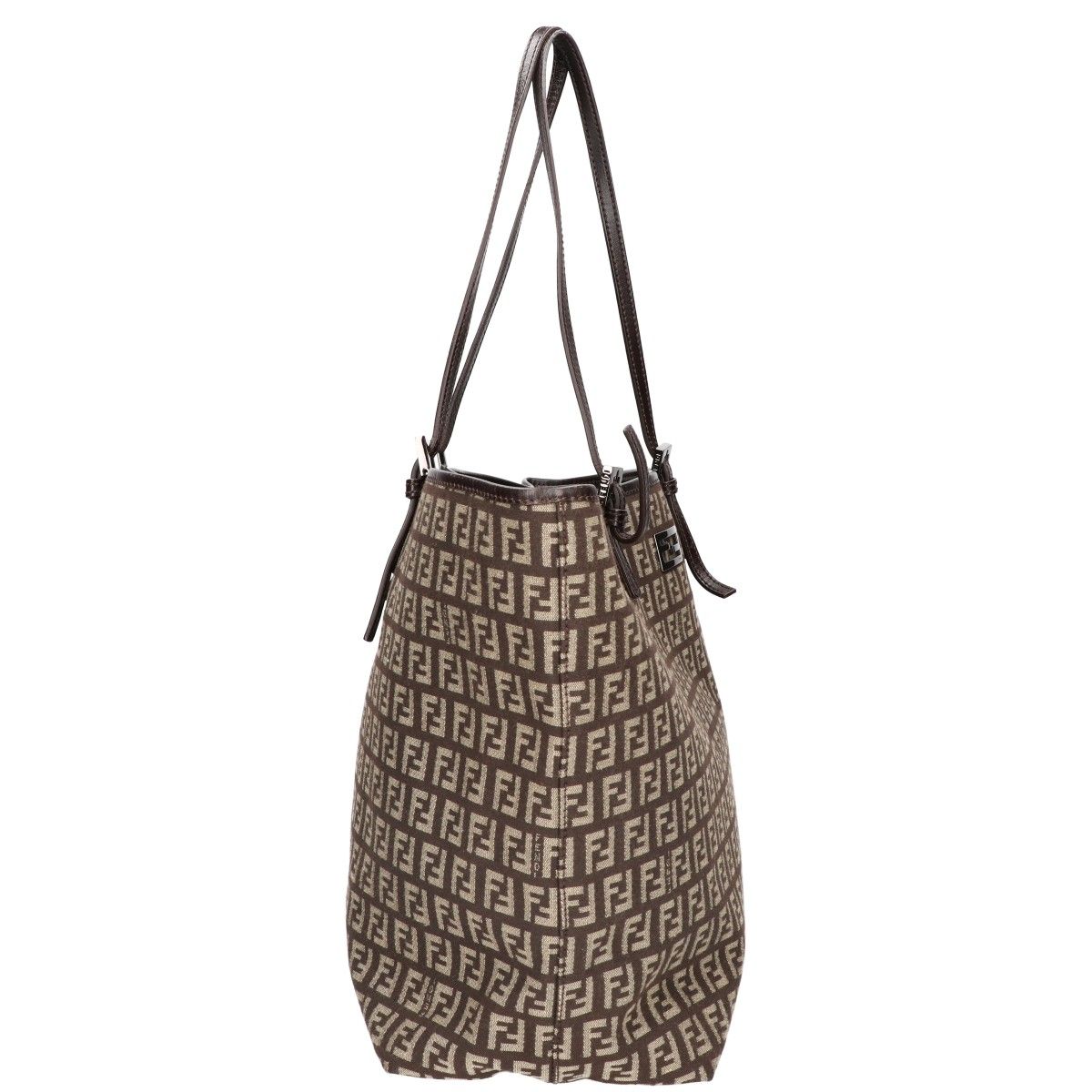 Fendi Zucchino Leather Handle Canvas — view 3