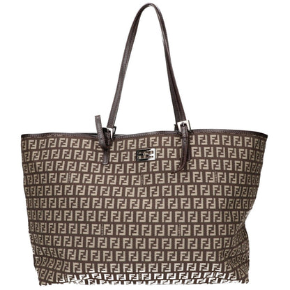 Fendi Zucchino Leather Handle Canvas