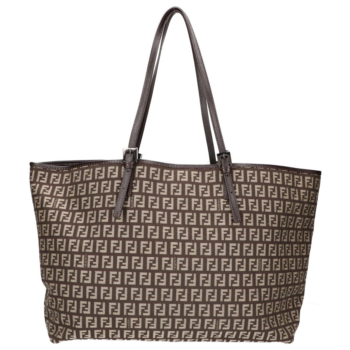 Fendi Zucchino Leather Handle Canvas — view 4