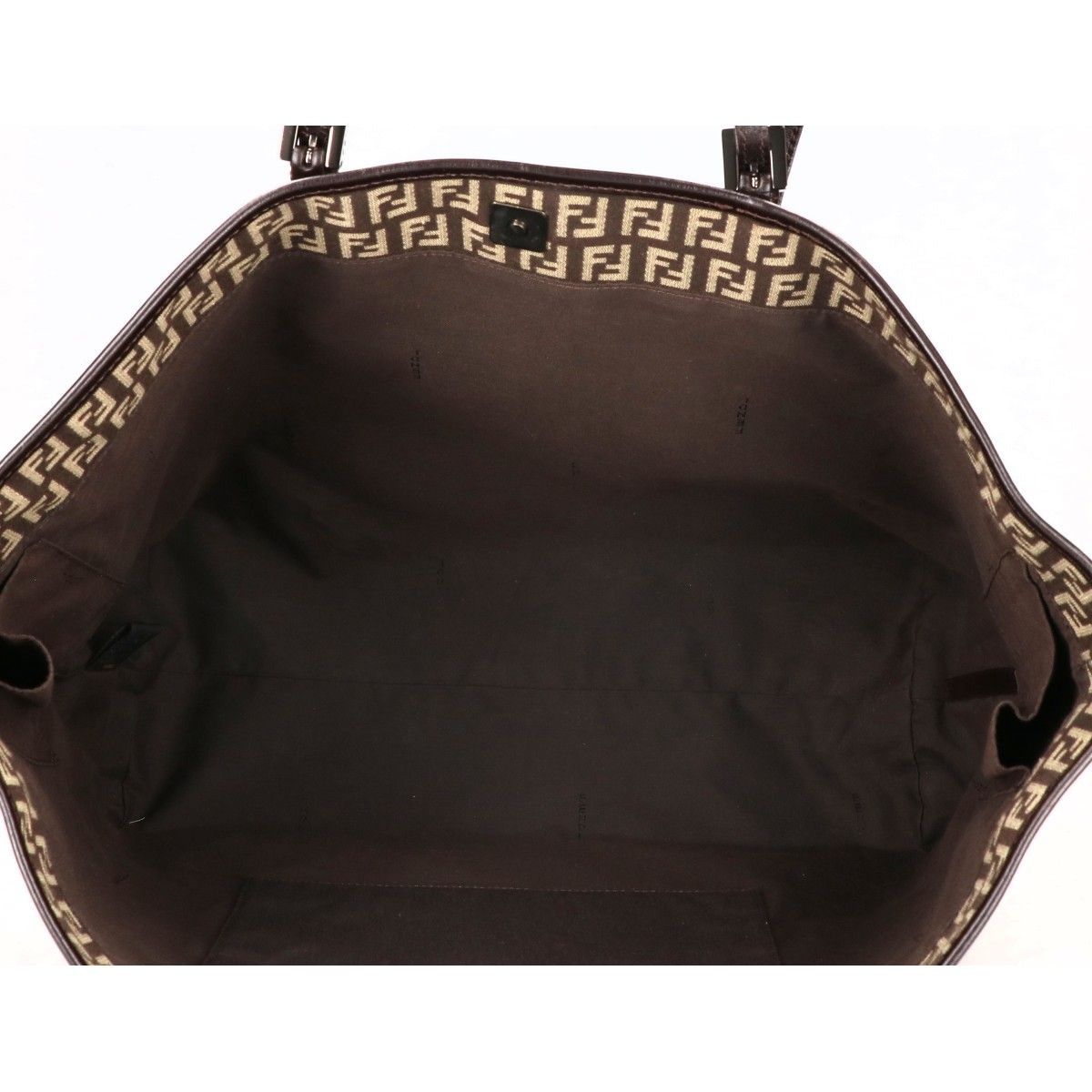 Fendi Zucchino Leather Handle Canvas — view 7
