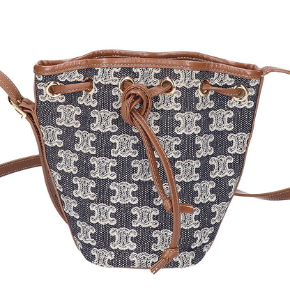 Celine Triomphe Embroidery Micro Drawstring