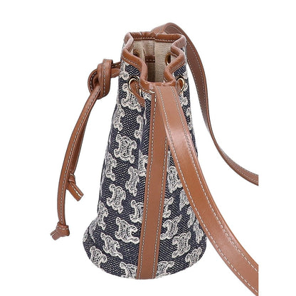 Celine Triomphe Embroidery Micro Drawstring — view 2