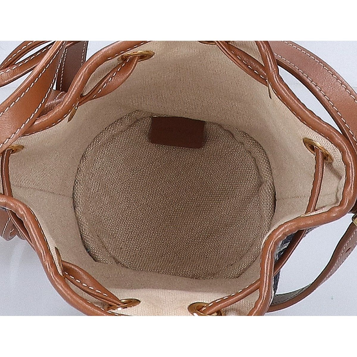 Celine Triomphe Embroidery Micro Drawstring — view 6