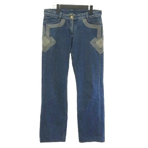 Celine Denim Pants Jeans Embroidery Blue 40
