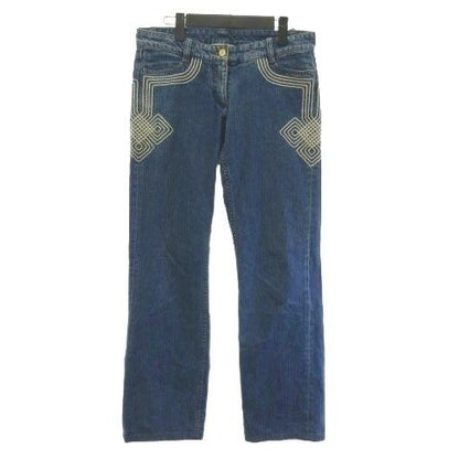 Celine Denim Pants Jeans Embroidery Blue 40