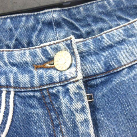 Celine Denim Pants Jeans Embroidery Blue 40 — view 4