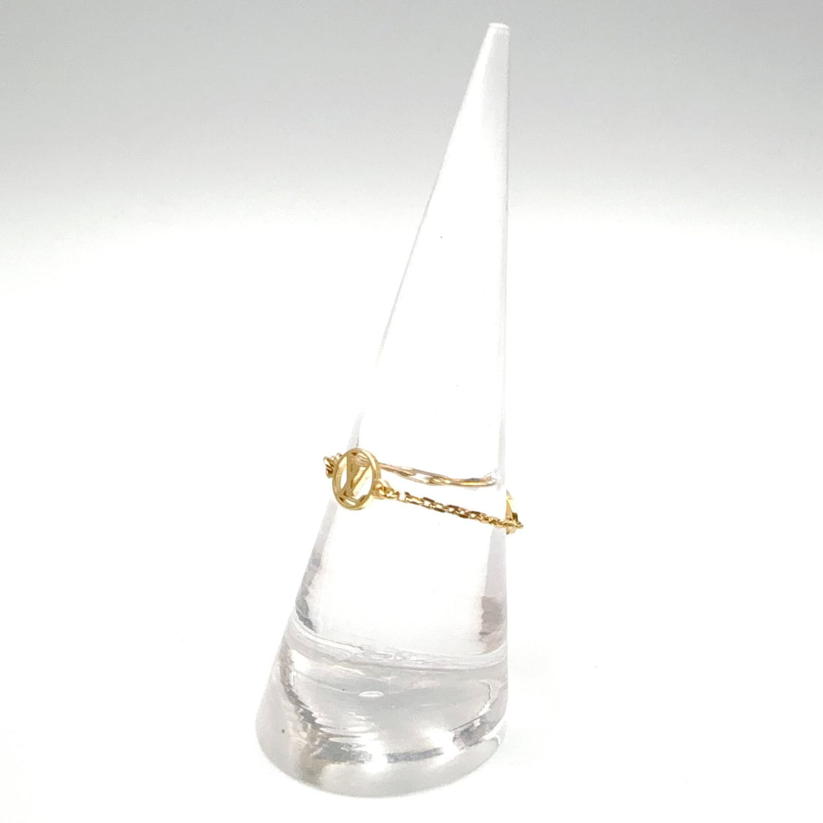 Louis Vuitton Blooming Strass Set Metal Gold Ring — view 6